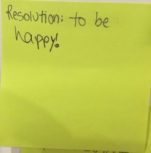 NY Resolution: to be happy!