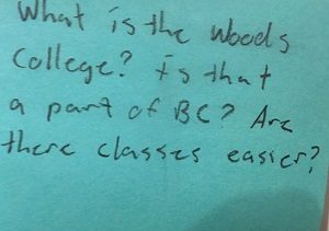 What is the Woods College? Is that a part of BC? Are there classes easier?