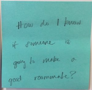 How do I know if someone is going to make a good roommate?