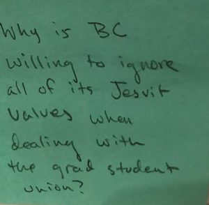 Why is BC willing to ignore all of its Jesuit values when dealing with the grad student union?