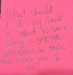 What should I do, my friend is about to start dating a guy we both know is toxic. How much can I do?