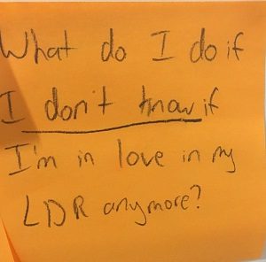What do I do if I don't know if I'm in love in LDR anymore?