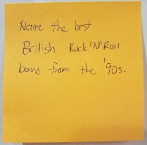 Name the best British Rock 'N Roll band from the '90s.