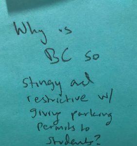 Why is BC so stingy and restrictive w/ giving parking permits to students?