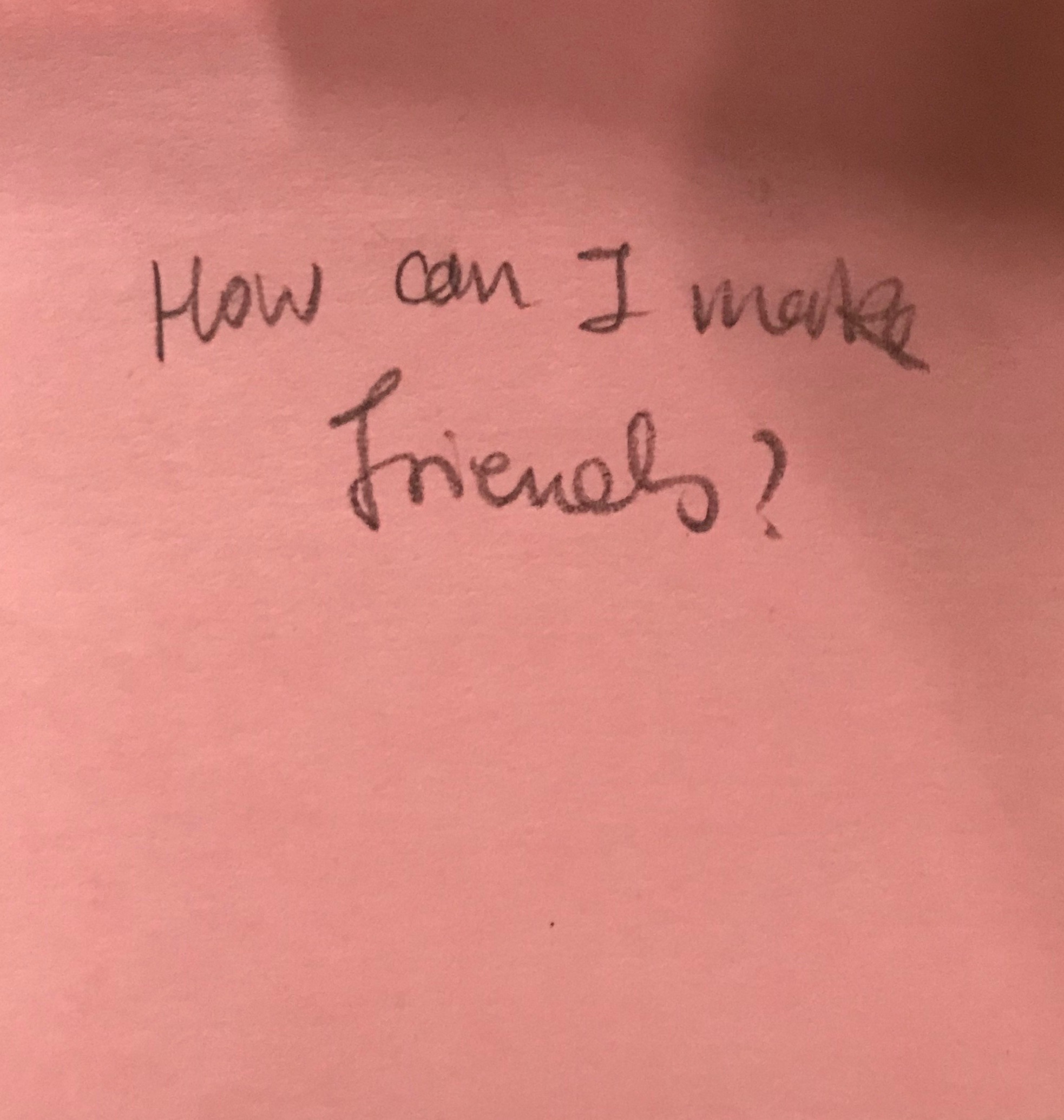 How can I make friends? The Answer Wall