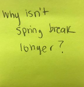 Why isn't Spring break longer?