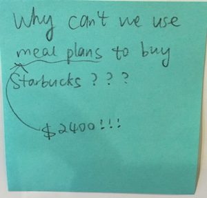 Why can't we use meal plans to buy Starbucks???