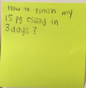 How to finish my 15 pg essay in 3 days?