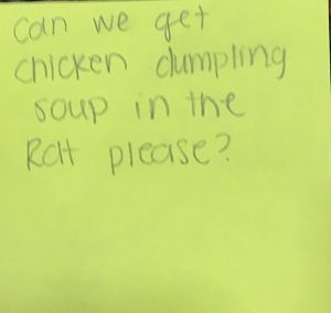 Can we get chicken dumping soup in the Rat please?