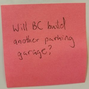 Will BC build another parking garage?