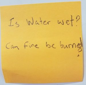 Is water wet? Can fire be burned?
