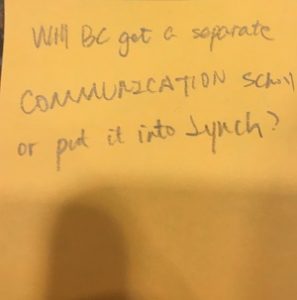 Will BC get a separate communication school or put it into Lynch?