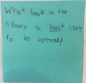 What book in the library is least likely to be opened?