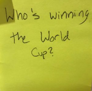 Who's winning the World Cup?