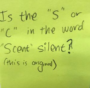 Is the "S" or "C" in the word "scent" silent? (This is original)