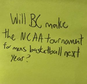 Will BC make the NCAA tournament for men basketball next year?
