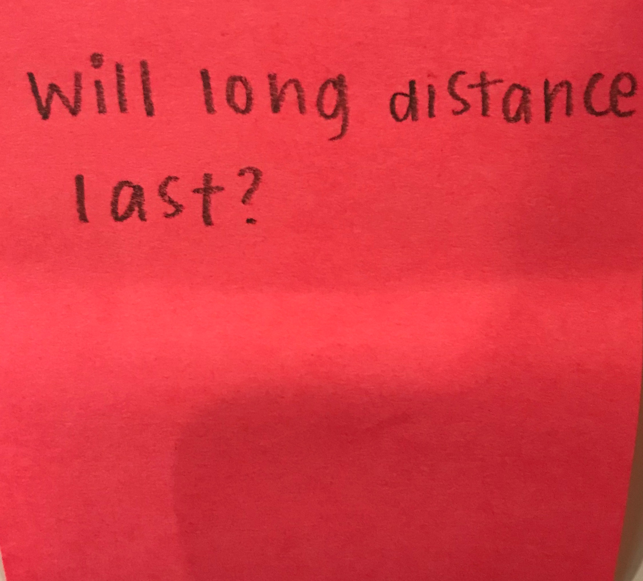 Will Long Distance Last The Answer Wall