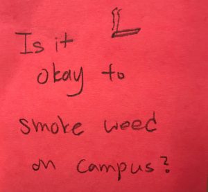 Is it okay to smoke weed on campus?
