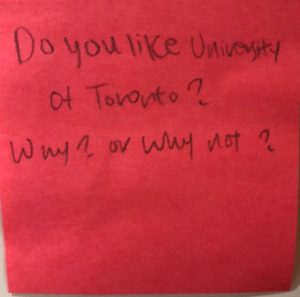 Do you like University of Toronto? Why? or why not?