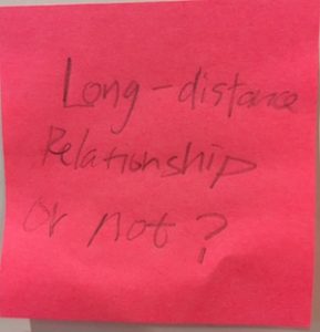 Long-distance relationship or not?