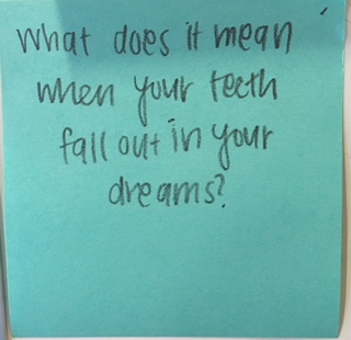 does mean dream all my teeth falling out