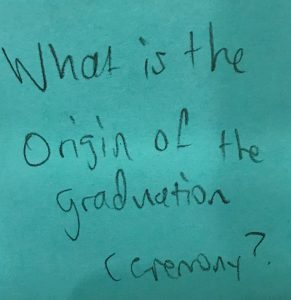 What is the origin of the graduation ceremony?