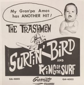 Original promotional art for The Trashmen's "Surfin' Bird."