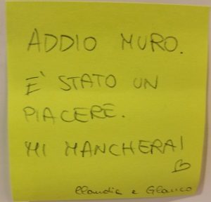 Addio Muro. E'Stato un piace Hi Manchera! <3