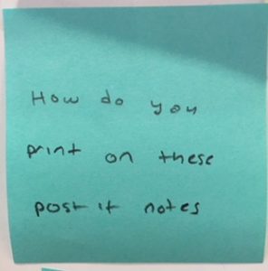 How do you print on these post-it notes