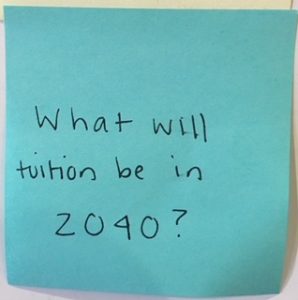 What will tuition be in 2040?