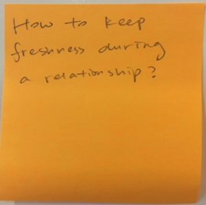 How to keep freshness during a relationship?