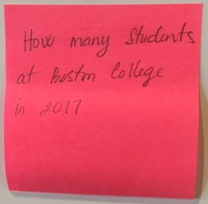 How many students at Boston College in 2017?