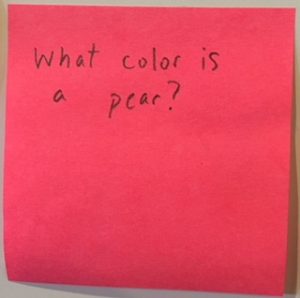 What color is a pear?