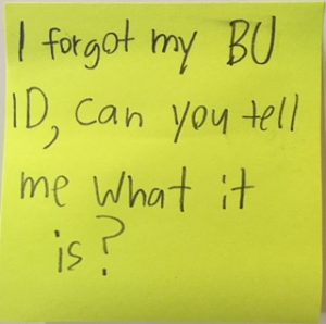 I forgot my BU ID, can you tell me what it is?