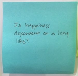 Is happiness dependent on a long life?