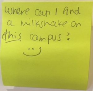 Where can I find a milkshake on this campus? :)