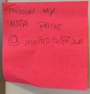 Follow my INSTA page @unaltrocaffeUSA