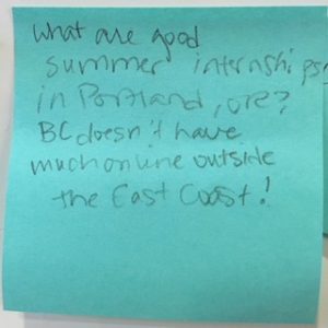 What are good summer internships in Portland, OR? BC doesn't have much online outside the East coast!
