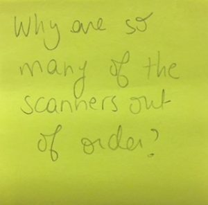 Why are so many of the scanners out of order?