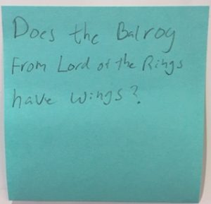 Does the Balrog from Lord of the Rings have wings?