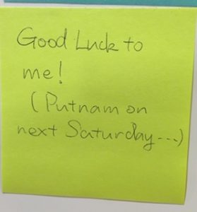Good Luck to me! (Putnam on next Saturday...)