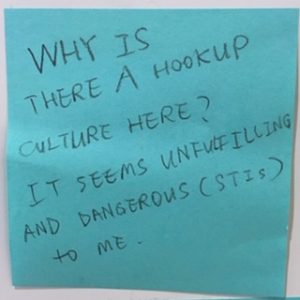 WHY IS THERE A HOOKUP CULTURE HERE? IT SEEMS UNFULLFILLING AND DANGEROUS (STIs) TO ME.