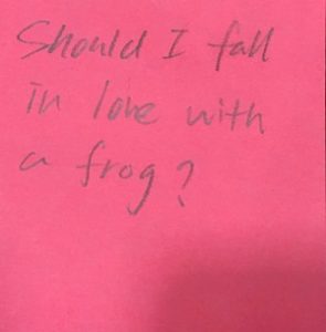 Should I fall in love with a frog?