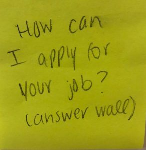 How can I apply for your job (answer wall)