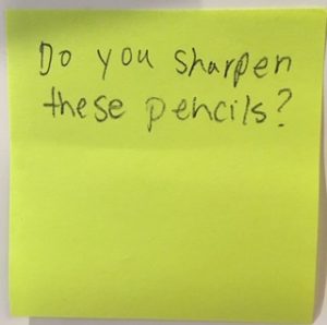 Do you sharpen these pencils?