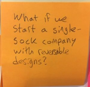 What if we start a single-sock company with reversable designs?