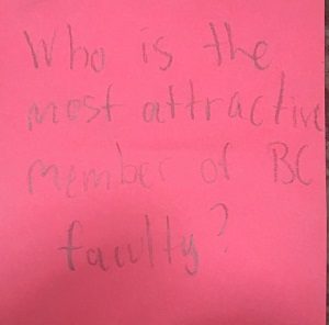 Who is the most attractive member of BC faculty?