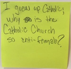 I grew up Catholic; why is the Catholic Church so anti-female?