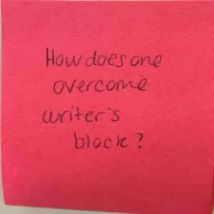 How does one overcome writer's block?