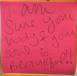 I am sure your body & your soul is beautiful!!